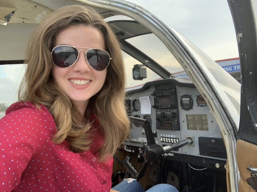 Flying high! For the past year, Alexis Vance has been interning as a Fight Control Trainee at the Johnson Space Center