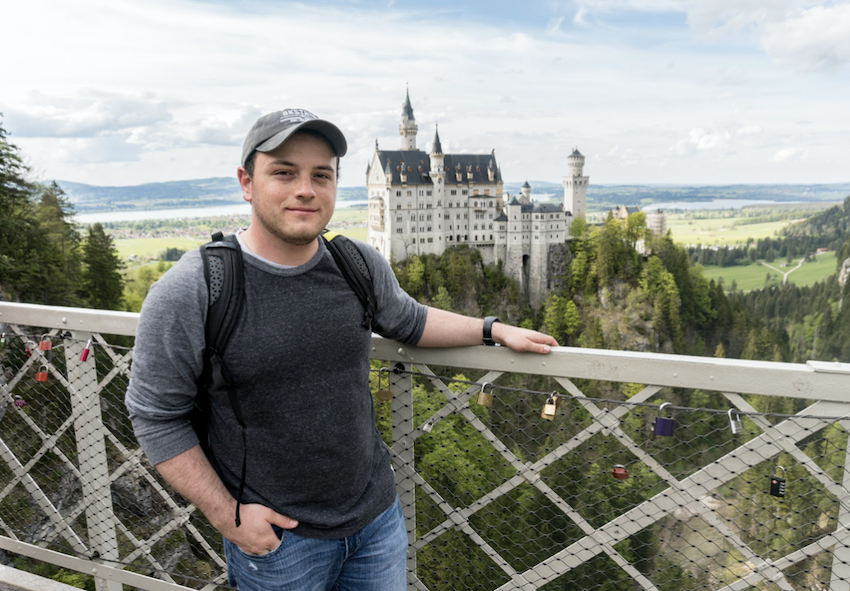Hunter Yell toured Germany, visiting the Neuschwanstein - the architectural inspiration for so many fairy tale castles