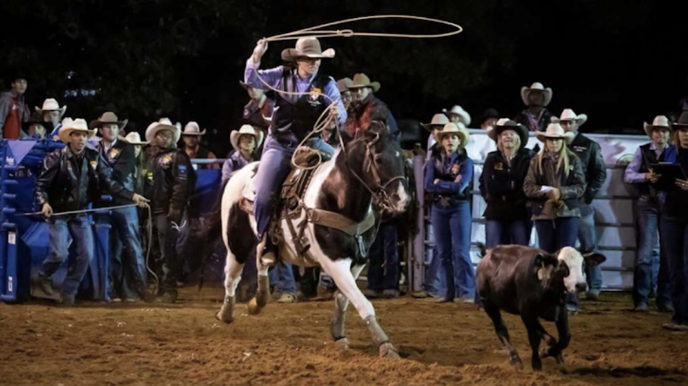 Honors student Lexi Russell in the OSU Cowboy Stampede College Rodeo